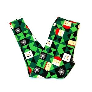 LuLaRoe Women’s Tall and Curvy Santa Leggings